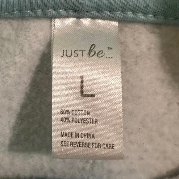 Just Be women’s tye dye hoodie sweatshirt size Lg  blue and white. - Picture 5 of 6